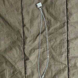 Marc Jacobs Tote Bag Necklace light antique silver